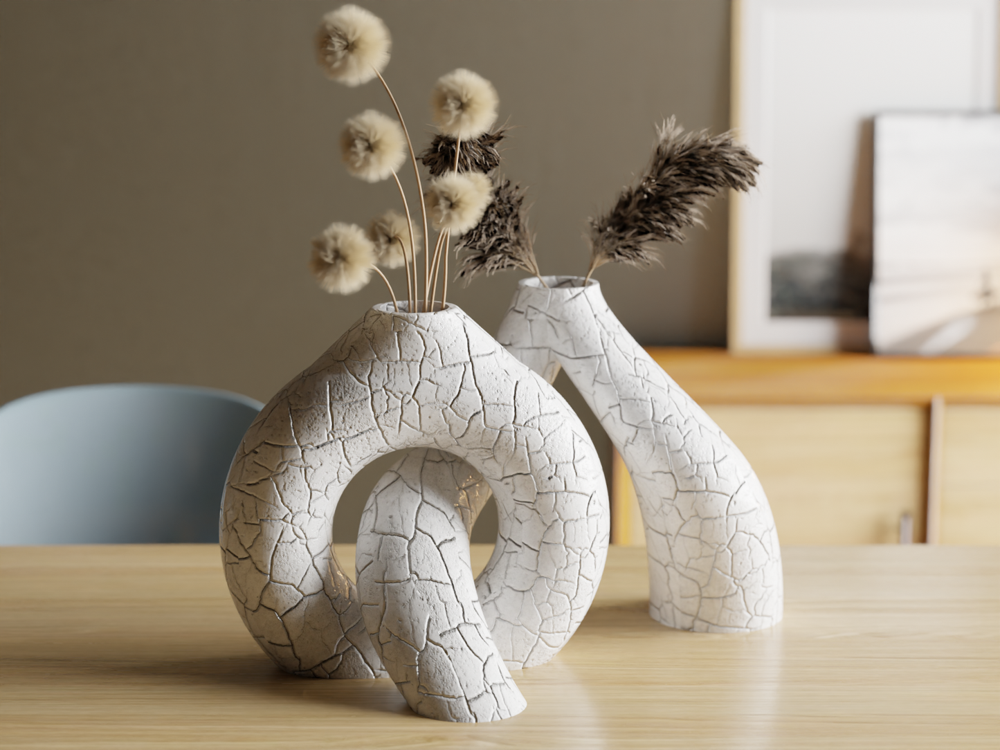 Interlocking Toroidal Vases A Minimalist Masterpiece