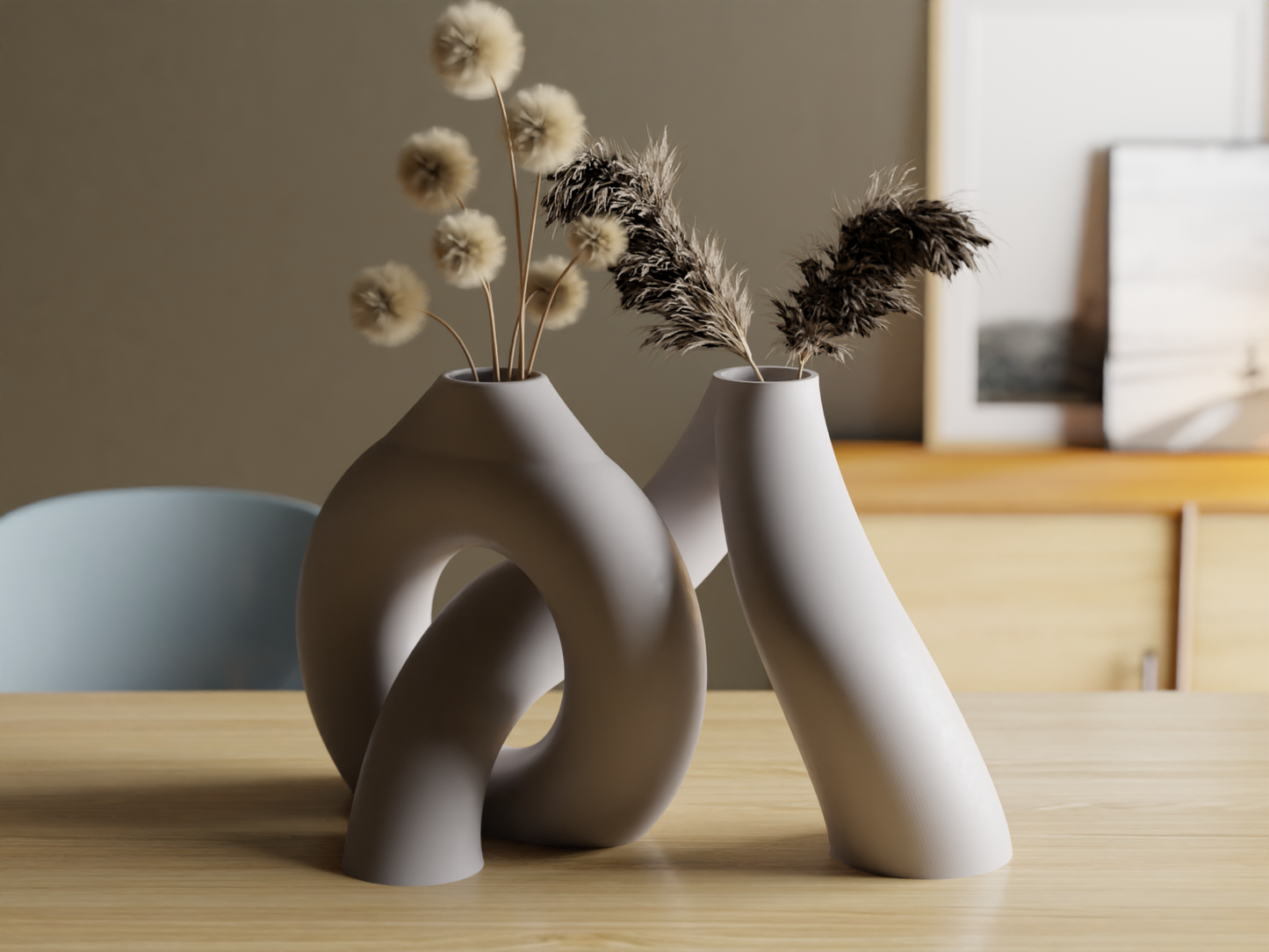 Interlocking Toroidal Vases A Minimalist Masterpiece