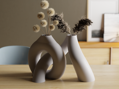 Interlocking Toroidal Vases A Minimalist Masterpiece